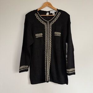 NWT Vintage Victoria Harbour long beaded sweater Size: M